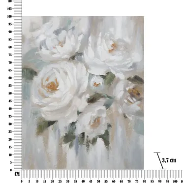 OBRAZ NA PŁÓTNIE CREM FLOWER 80x3,7x100 cm